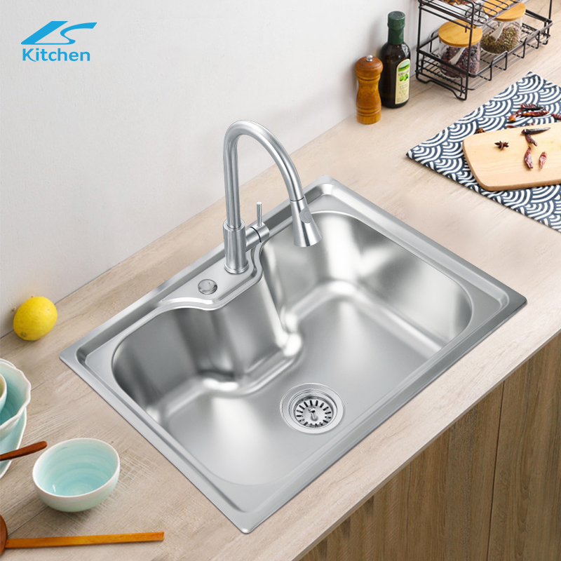 K Brazil Furniture Hardware Faucet Single Bowl Wastafel Wastafel Dapur Stainless Steel