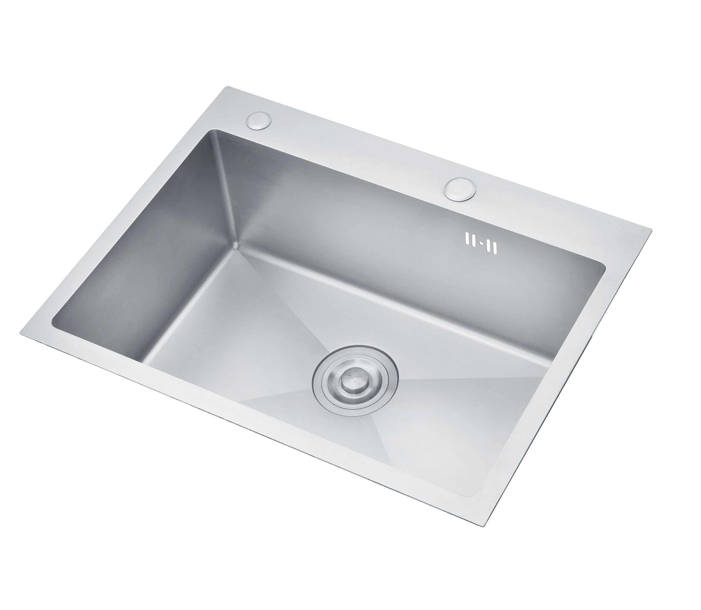 LS-5543HB wastafel stainless steel mewah SS201/304 Wastafel dapur buatan tangan mangkuk tunggal