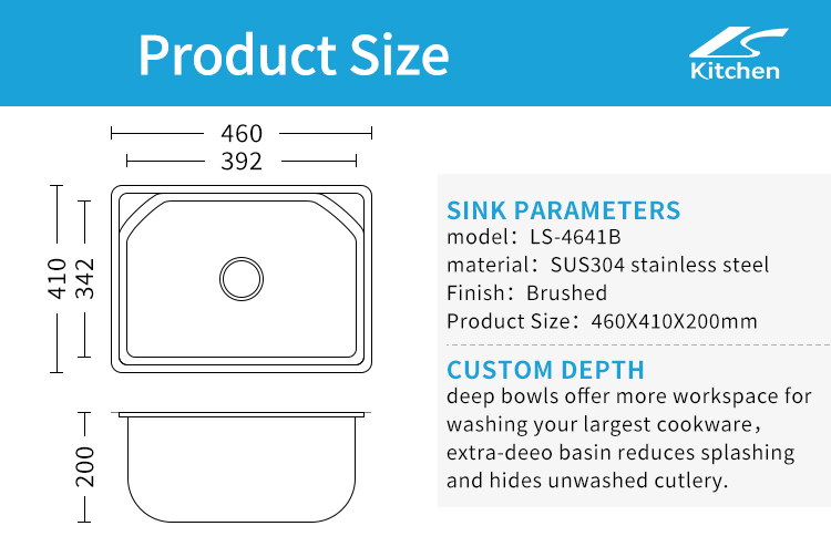 201 mangkuk cuci tangan dapur harga murah mangkuk tunggal undermount sink