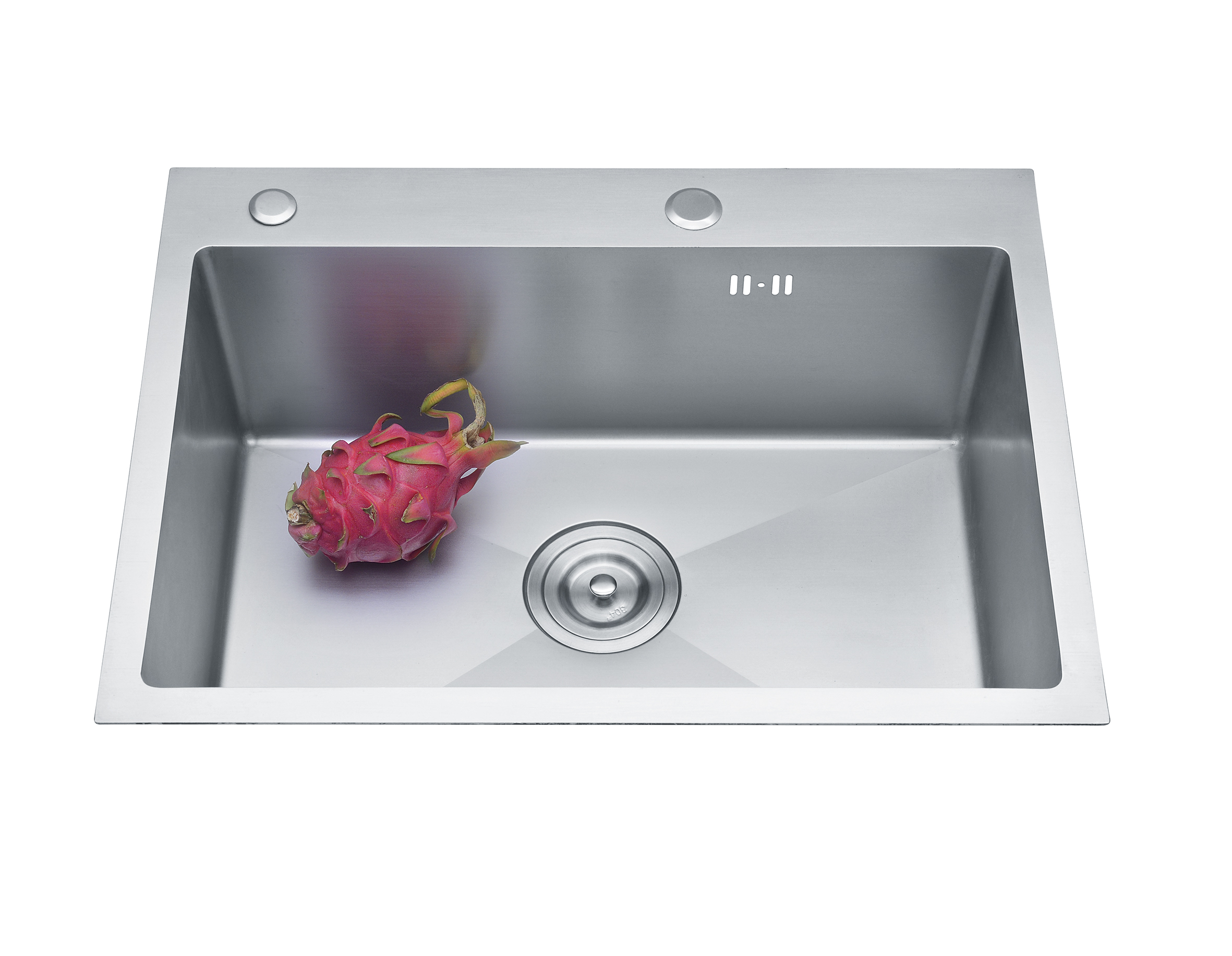 LS-5543HB wastafel stainless steel mewah SS201/304 Wastafel dapur buatan tangan mangkuk tunggal